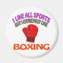 Boxing designs refrigerator magnet