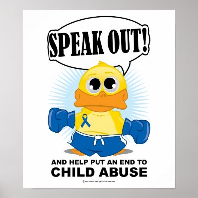 Boxing Duck Child Abuse Poster by fightcancertees