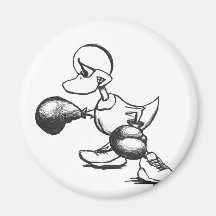 Boxing Duck - Pen Fridge Magnets