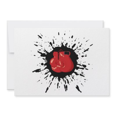 Boxing Explosion Personalized Invitations by TheArtOfPamela