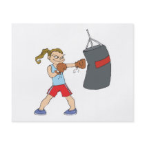 boxing girl punching bag custom flyer
