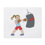 boxing girl punching bag flyers