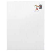 boxing girl punching bag personalized letterhead
