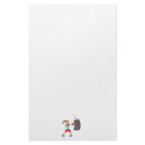 boxing girl punching bag customized stationery