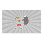 boxing girl punching bag rectangle stickers