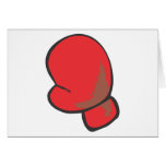 Boxing Glove in Hand drawn Style Card