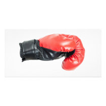 Boxing glove custom photo card