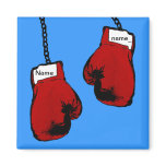 Boxing Gloves - Custom Name Fridge Magnet