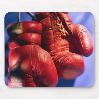 Boxing Gloves Mousepad by astarzmom