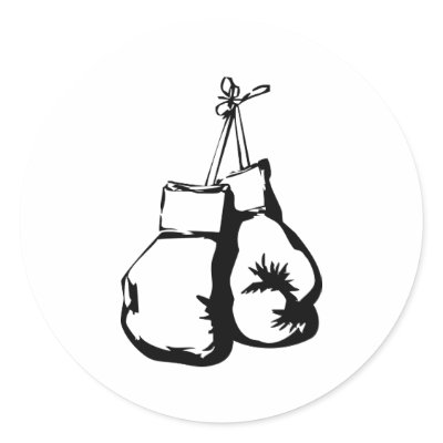 Boxing Gloves Round Sticker by HandsomeDevil