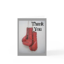 Boxing Gloves Thank You card