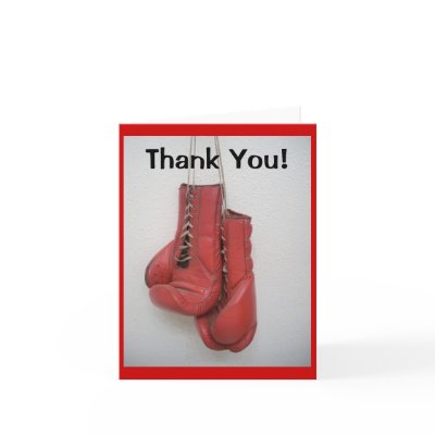 Boxing Gloves, Thank You Cards by JeffandJess
