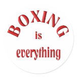 Boxing is Everything Round Sticker