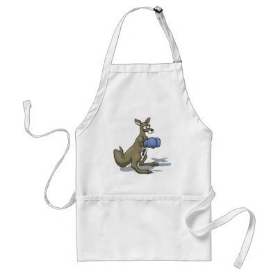 Boxing Kangaroo Apron by sportydesigns