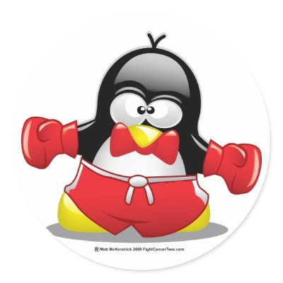 Boxing Penguin by fightcancertees