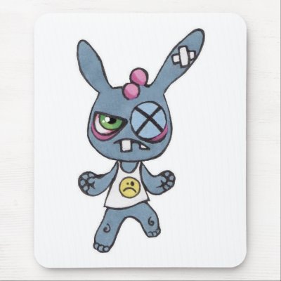 Boxing Rabbit Mousepad by FaunTrooper