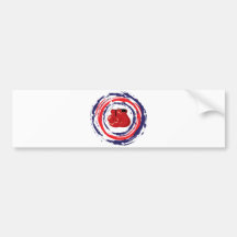 Boxing Red Blue And White Bumper Stickers
