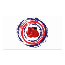 Boxing Red Blue And White Business Card