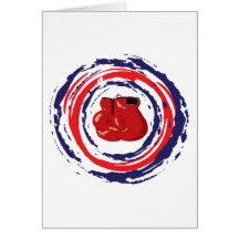 Boxing Red Blue And White Card