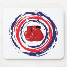 Boxing Red Blue And White Mousepads