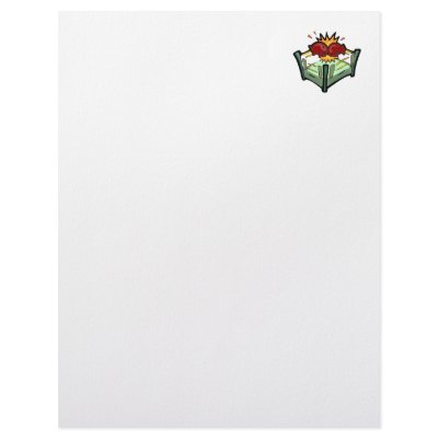 boxing ring and gloves graphic custom letterhead by sports_shop