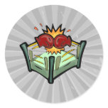 boxing ring and gloves graphic sticker