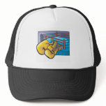 Boxing Ring and Gloves Mesh Hats