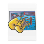 Boxing Ring and Gloves Postcards