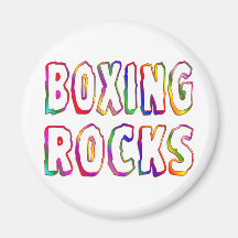 Boxing Rocks Fridge Magnet