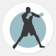 boxing runder sticker