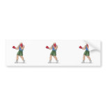 boxing stance boxer graphic bumper sticker