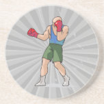 boxing stance boxer graphic beverage coasters