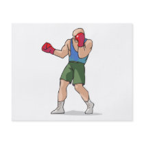 boxing stance boxer graphic custom flyer