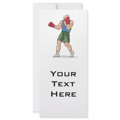 boxing stance boxer graphic custom rack cards by sports_shop