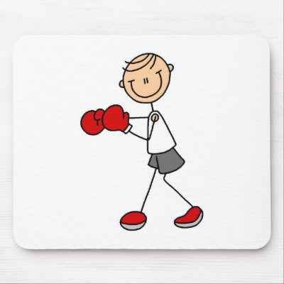Boxing Stick Figure Mousepad by stick_figures