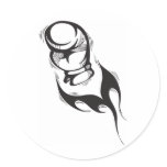 Boxing Round Stickers