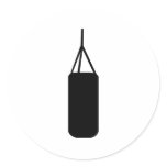 Boxing Round Stickers