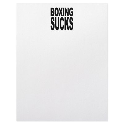 Boxing Sucks Custom Letterhead by MyShirtSucks