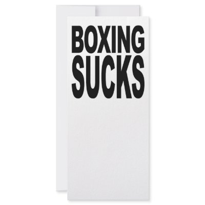 Boxing Sucks Rack Cards by MyShirtSucks