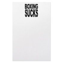 Boxing Sucks Stationery Paper