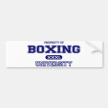 Boxing University Bumper Stickers