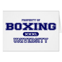 Boxing University Greeting Card
