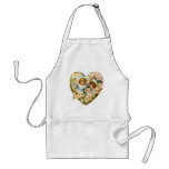 Boy and Girl Floral Heart Aprons