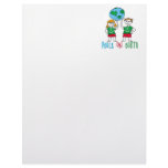 Boy and Girl Peace on Earth letterhead