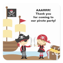 Boy and Girl Pirate Stickers