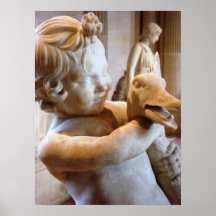 Boy and Goose Ancient Sculpture Print