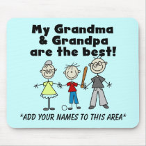 Boy and Grandparents Customizable Mousepad mousepads