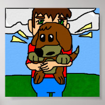 Boy and his Puppy Posters