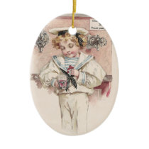 Boy at Soda Fountain Ornament