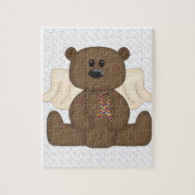 Boy Autism Awareness Bear Jigsaw Puzzle